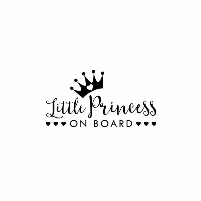 Download Qypf 16 6cm 8 6cm Little Princess On Board Personalized Cute Decal Vinyl Car Sticker Black Sliver C14 0048 Car Stickers Aliexpress