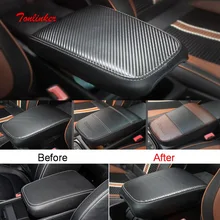Tonlinker чехол наклейка s для SKODA KODIAQ-18 автомобильный Стайлинг 1 шт. из искусственной кожи подлокотник положение анти-грязный коврик накладка наклейка