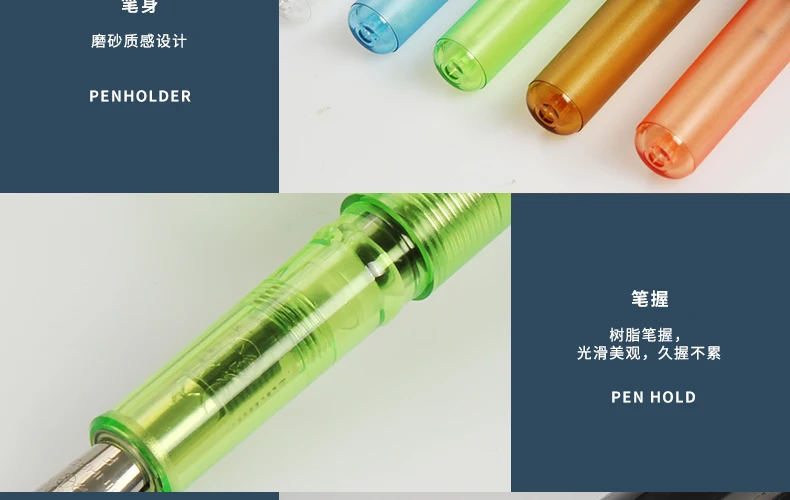 Jinhao 991 матовый прозрачный Цвет авторучка высокое качество Нержавеющая сталь клип 0.5 мм чернила ручки школьные канцелярские принадлежности