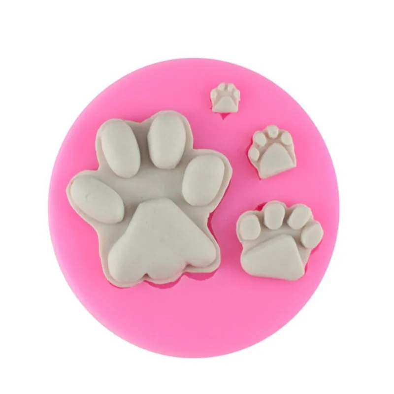 

1PCS Paw Print Dog Bone Fondant Gum Paste Chocolate Crafts Silicone Mold Cake Decorating Tools Kitchen Accessories