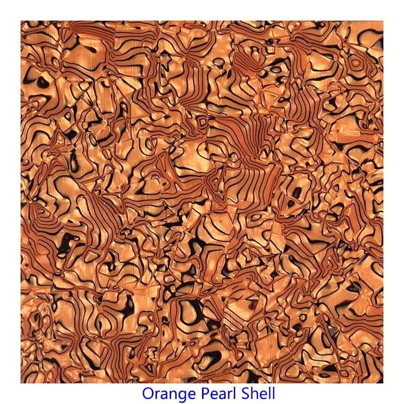 Pleroo целлулоидный материал пустой лист для акустической гитары накладки самоклеющиеся 24 см x 22 см качество царапин пластины многоцветный - Цвет: orange pearl shell