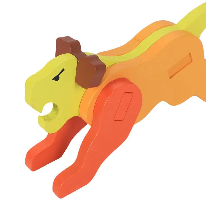 MWZ милое животное деревянное 3D головоломка игрушки MWZ для детей раннего обучения детей интеллект развивающие Мультяшные деревянные
