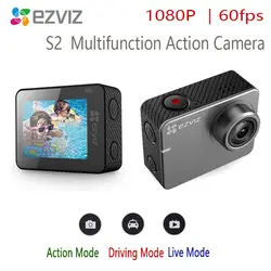 Ezviz s2 экшн-камеры многофункциональные спортивные, прямая трансляция, вождение 1080P60fps сенсорный экран 2 cm