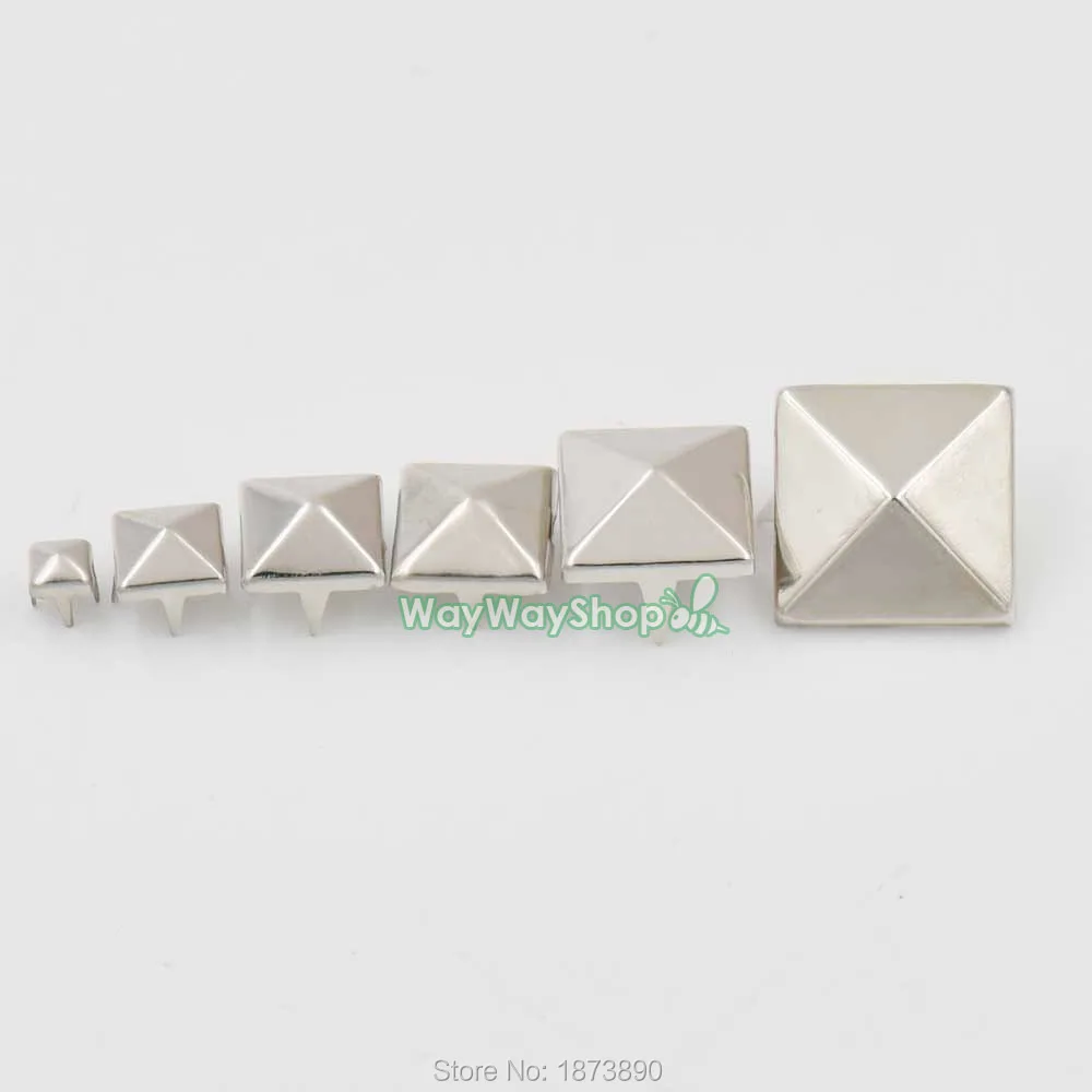 

500 PCS 4mm 6mm 8mm 10mm 12mm 15mm Stud PYRAMID Biker Punk Rock Spot Nailhead leather Craft Shoes Bag