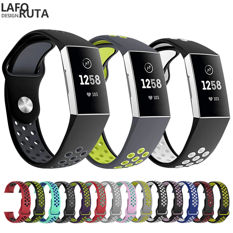 

Laforuta Silicone Band For Fitbit Charge 3 Strap Fitness Replacement Bands Fitbit Charge3 Bracelet Women Men Wristband Loop New
