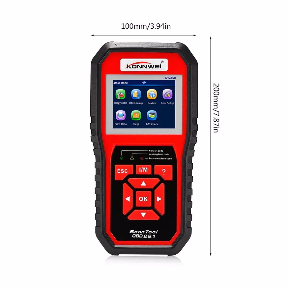 KONNWEI KW850 OBDII Автомобильная Марка EOBD сканер устранения неисправностей для вождения