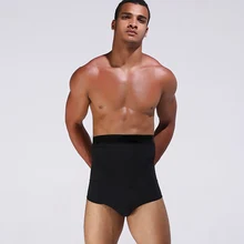 Мужские трусы-боксеры для похудения с завышенной талией, Корректирующее белье для тела, дышащая эластичность, управление животиком XRQ88