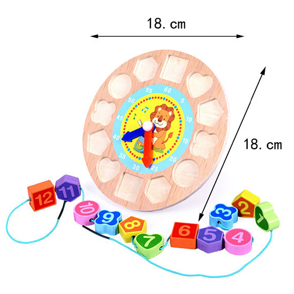 Пазлы деревянные цифровые геометрические часы блоки детские развивающие игрушки Деревянные Игрушки для маленьких мальчиков детские настольные игры для девочек кукольная мебель