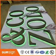 

Factory Outlet outdoor advertising backlit Stainless steel led letter signs