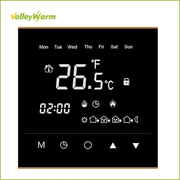 

ValleyWarm Smart Weekly Programming Touch Screen Thermostat for Electrical Floor Heating Temperature Control VW-T2