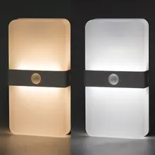 Инфракрасный датчик движения светодиодный ночник шкаф, кухня, кабинет свет гардероб сенсор свет двойной цвет Обмен USB лампы для шкафов