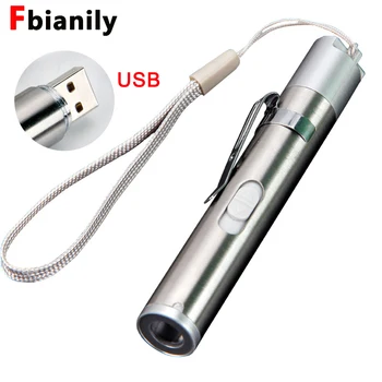 

USB Tactical Doctors Flashlight Torch LED Pen USB Rechargeable Build in Battery Pen Light Hanging With Medical Fashlight