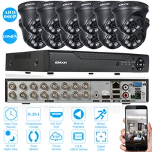KKmoon 16CH CCTV система 1080N 3,6 мм Обнаружение движения ночного видения камера безопасности 12 шт. 960 P DVR комплект система видеонаблюдения