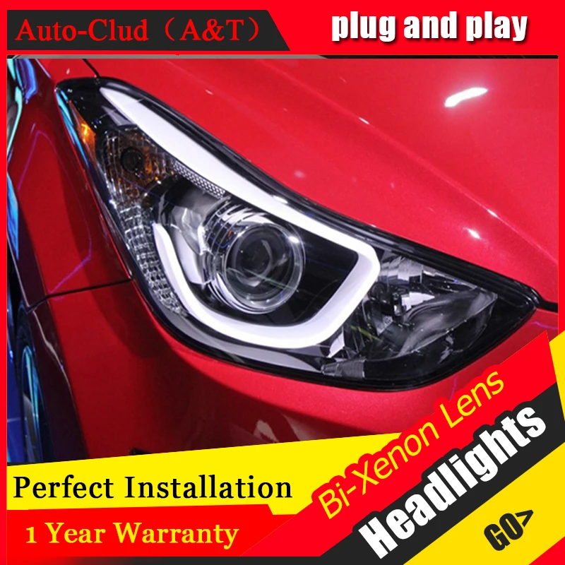Автомобильный Стайлинг для фары автомобиля Hyundai Elantra angel eyes 2012-2016 bi xenon lens h7 |
