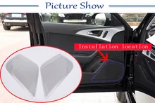 2 pezzi In Lega di Alluminio Auto Lato Anteriore Porta Audio Altoparlante Copertura Trim Per Audi A6 Accessori Auto