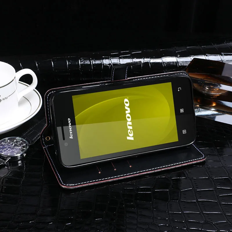 Itgoogo для lenovo A319 чехол Роскошный кожаный флип защитный телефона задняя