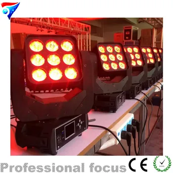 

LED Matrix Beam light Matrix 3*3 9x10w Led Moving Head Disco light RGBW Mini Beam Moving Head Led Matrix DMX Light 9 Eyes 10W