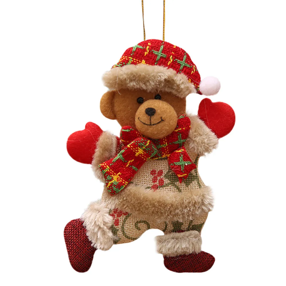 Рождественские висячие украшения елка и Снеговик висячие украшения подарок Санта Клаус Лось игрушка-кукла в виде оленя висячие украшения#40 - Цвет: D