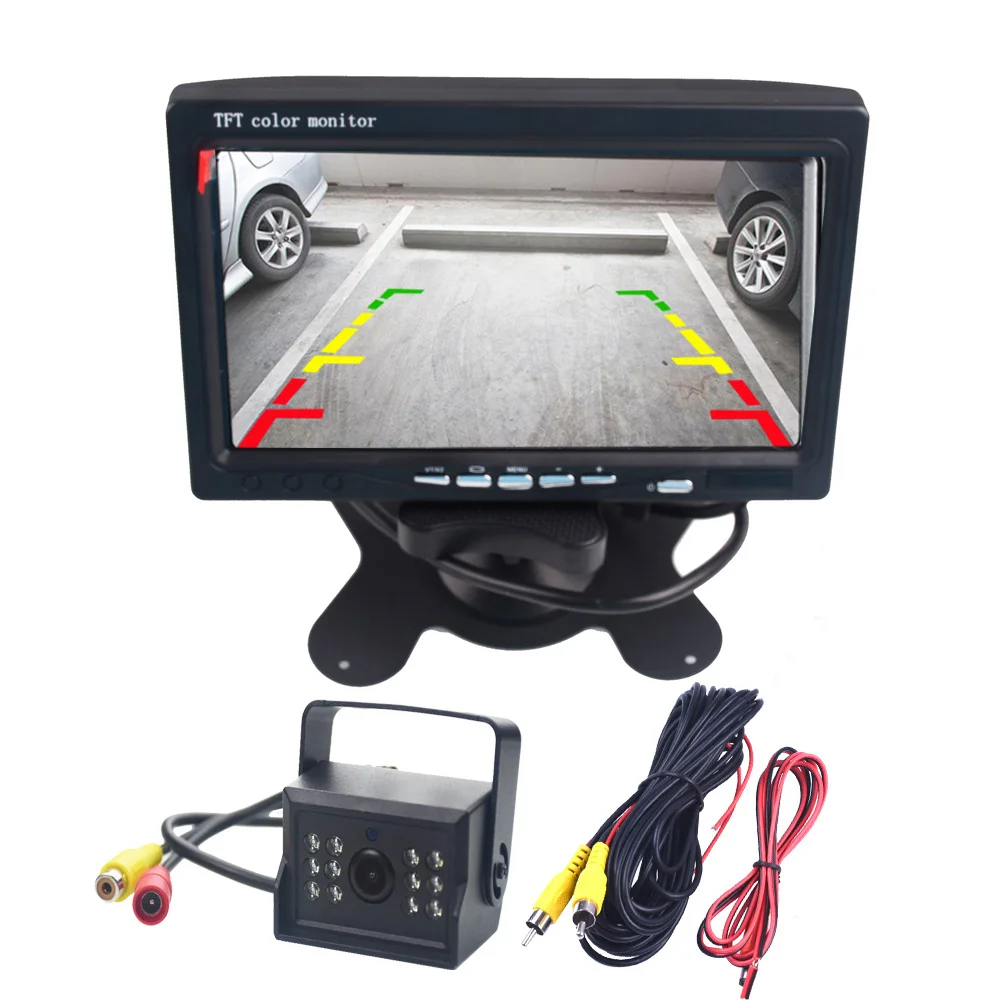 

HD CCD MINI Style Bus Truck Parking Rear view Camera Monitor Assistance System 7 inch TFT Monitors Video Cable DC 12-24V