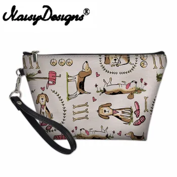 

Noisydesigns Women Make Up Bag Beagles Pet Dog Prints Bag Case Make Up Organizer Toiletry Bag Kits Storage Travel Wash Pouch