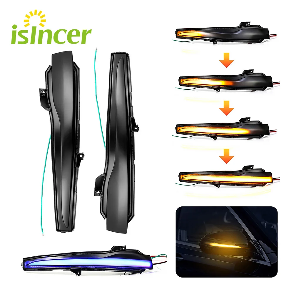 

Dual Color Dynamic Turn Signal Side Wing LED Rearview Mirror Indicator Blinker Light For Mercedes Benz C Class GLC E S