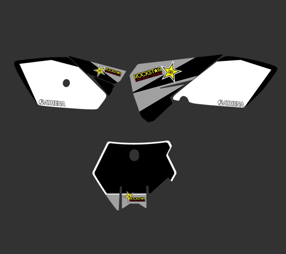 Набор наклеек для KTM SX 85 2006 2007 2008 2009 2010 2011 2012 (0364 черная звезда)|sticker kit|team graphicsdecal kit |