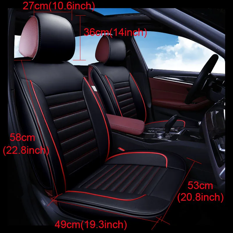  Car Seat Cover PU Leather Vehicle Seat Protector Auto for Suzuki Ciaz Escudo Grand Vitara Nomade Si