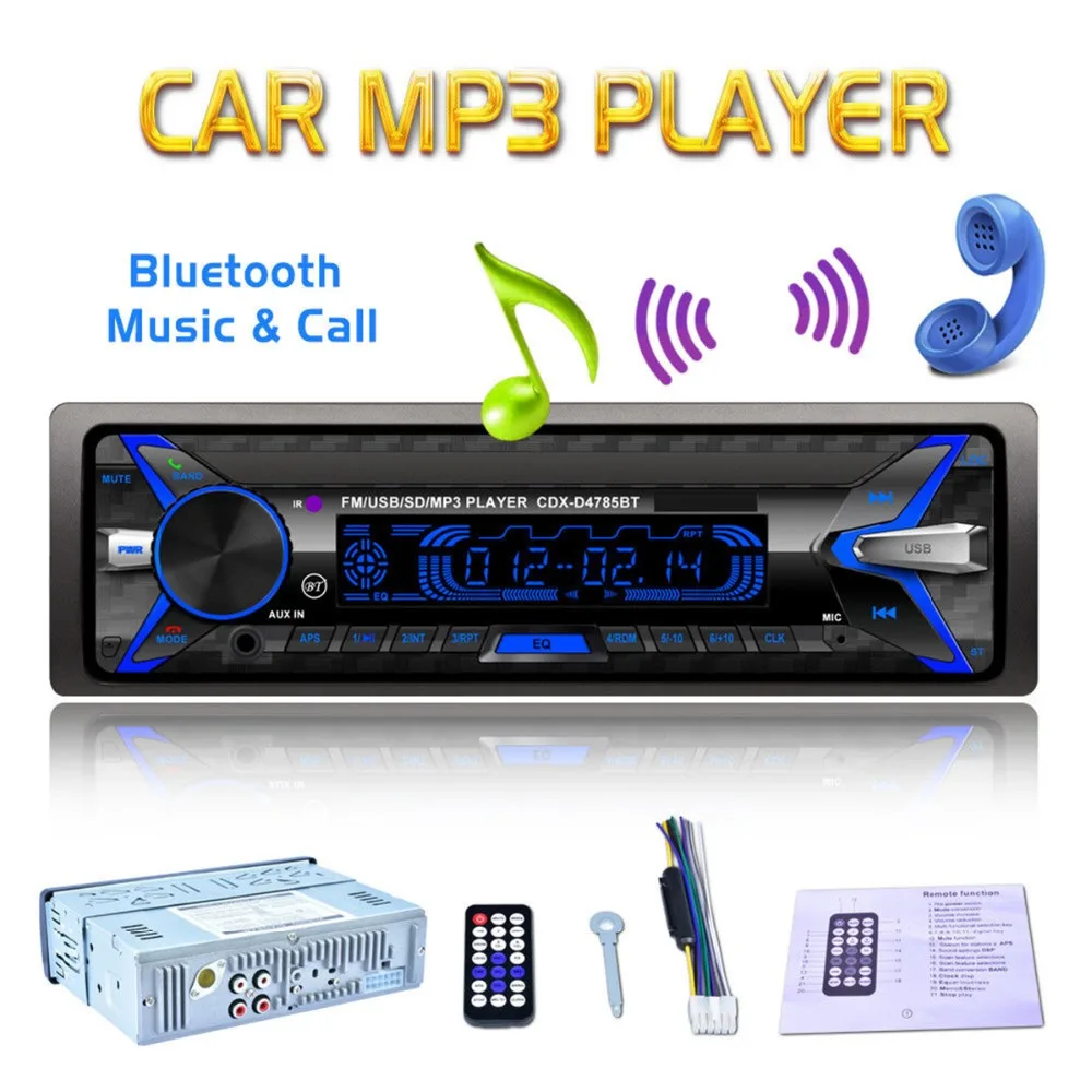 SOONHUA Detachable Bluetooth Stereo AUX Autio Car MP3 Player FM Radio Handsfree Music Player Support SD Card With Remote Control