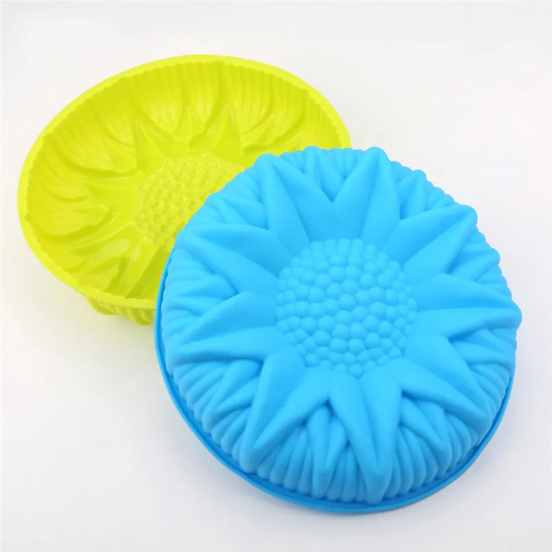 10 inch Sunflower Cake Baking Pans Silicone Dishes Pans Birthday Cake