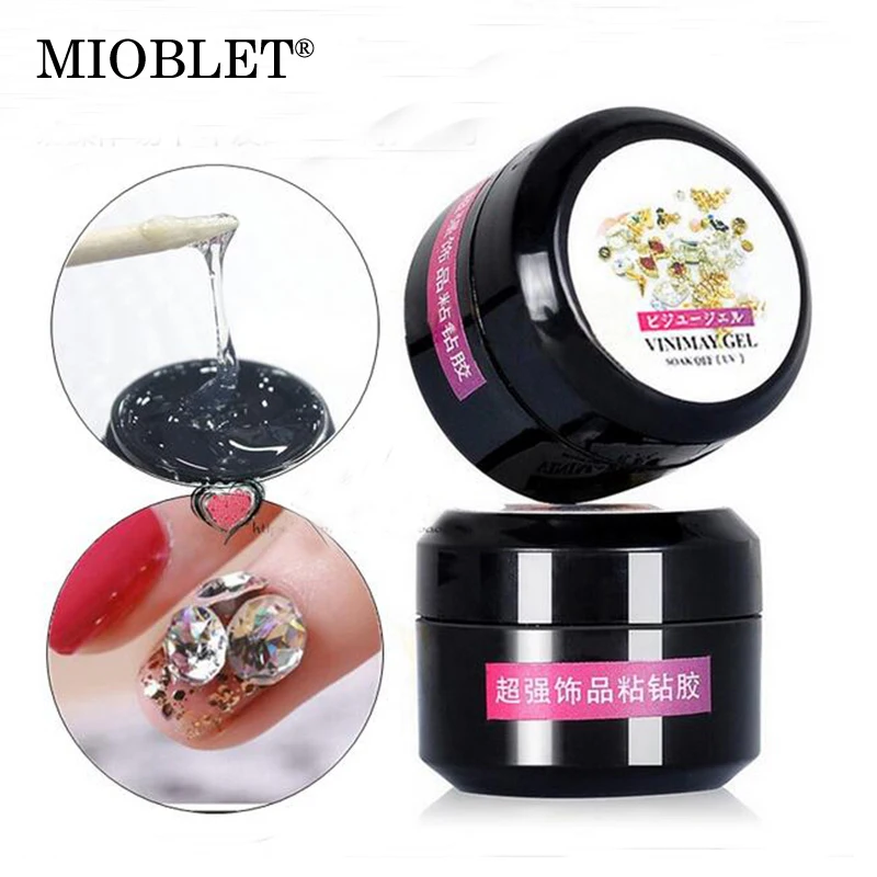 

2017 Professional UV Gel Nail Polish Glue Rhinestone Adhesives Super Sticky Transparent Clear Builder Gel Nails Decoration Tools