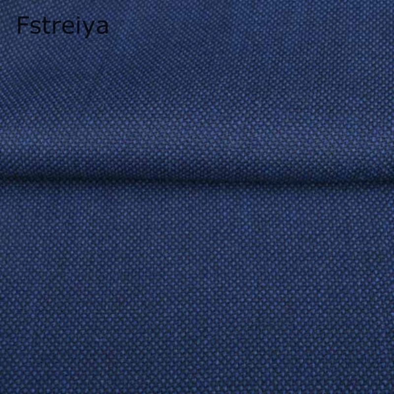 Customized mens Wool clothing Tailored Mens groom wedding lepel slim fit suit Custom Made mens blue suits with pants 3 pieces 