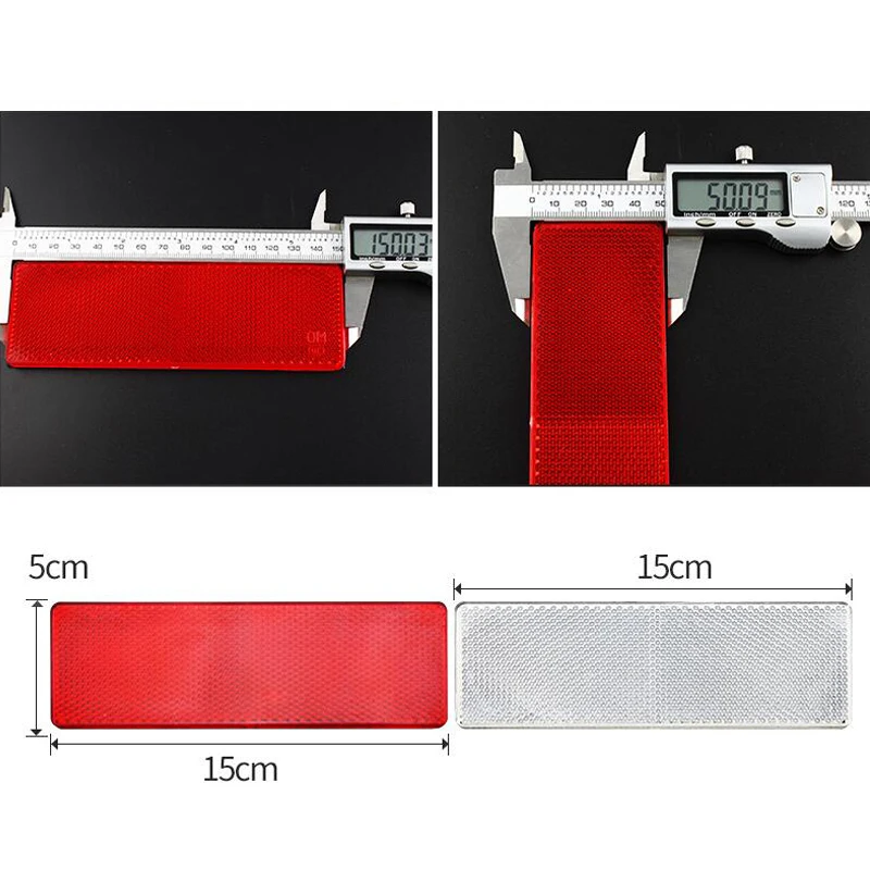 10pieces  Red and white plastic retro reflector Truck reflective safety for car