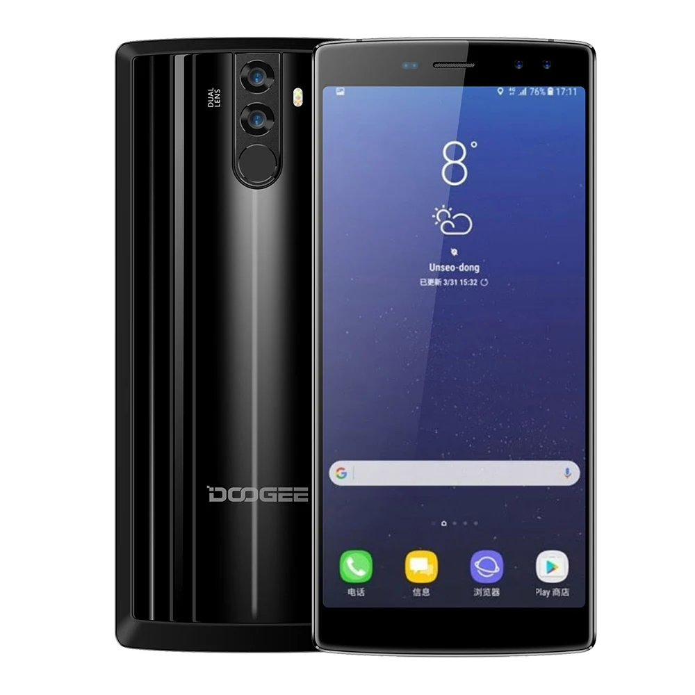 12000 мАч DOOGEE BL12000 смартфон MTK6750T Octa Core 4 ГБ + 32 6 0 ''FHD 18:9 Дисплей 16.0MP Камера
