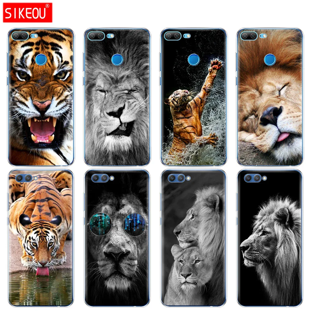 

Silicon Cover phone Case for Huawei Honor 10 V10 3c 4C 5c 5x 4A 6A 6C pro 6X 7X 6 7 8 9 LITE Lion tiger Fashion Lovely Animal