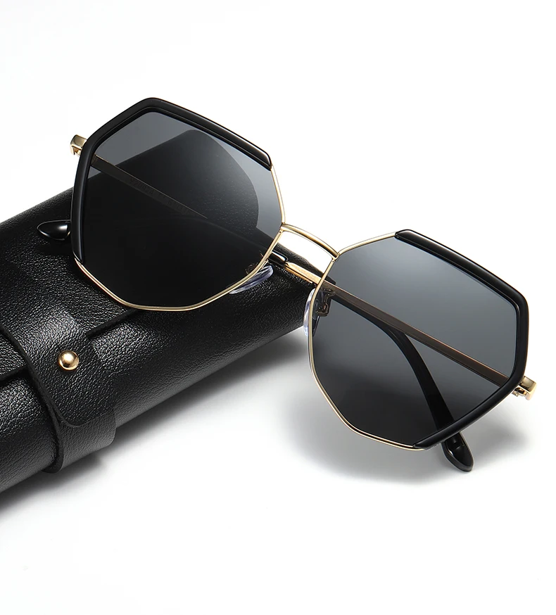 Высококачественные Модные поляризованные солнцезащитные очки женские дизайнерские шестигранные женские солнцезащитные очки De Sol gafas Q29924