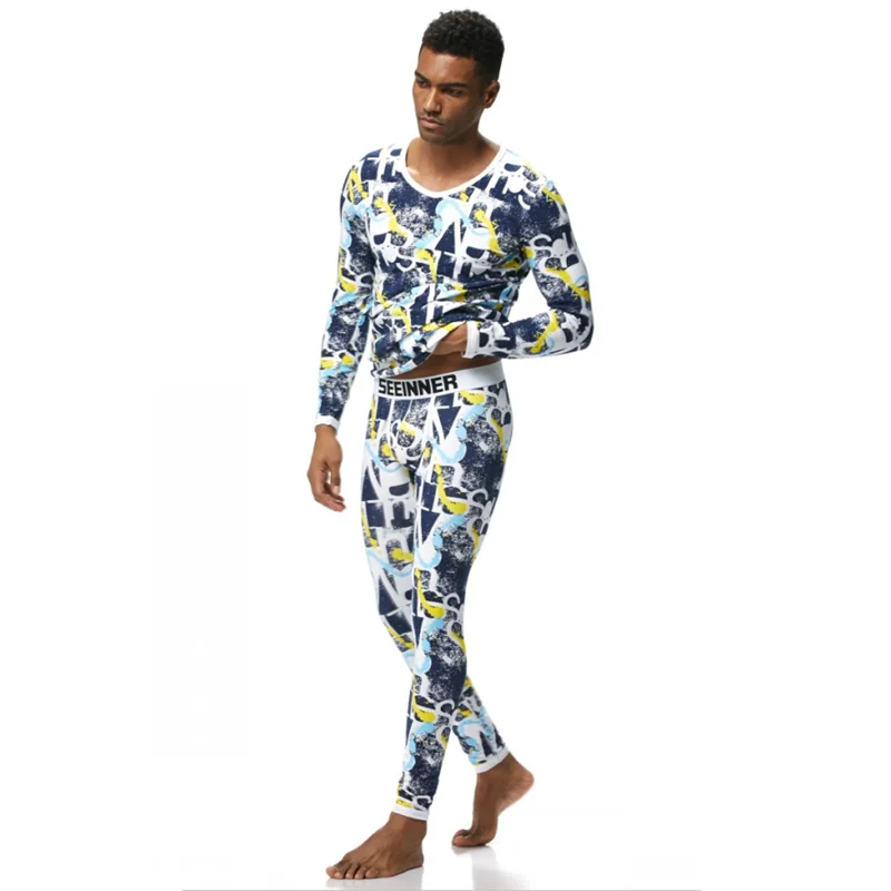 Men's Underwear Pure Cotton Printed Housewear Thin Basic Men's Warm Underwear Suits Long Johns(for A Set) Men's Underwear Pure Cotton Printed Housewear Thin Basic Men's Warm Underwear Suits Long Johns(for A Set)