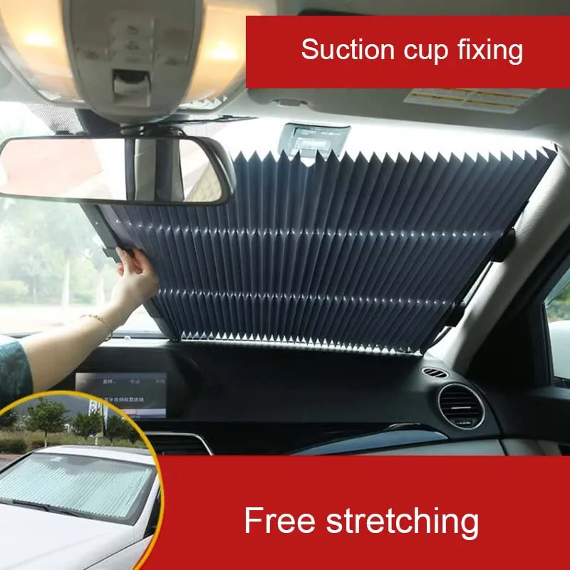 

Car Retractable Curtain with UV Protection Front Windshield Visor Auto Shade Block Cover XR657