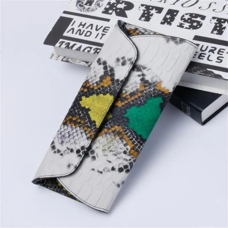 

Fashion Genuine Leather Wallet Women's 2018 New Luxury European Famous Brand Style Serpentine Pattern Clutch Bag Coin Purse Girl