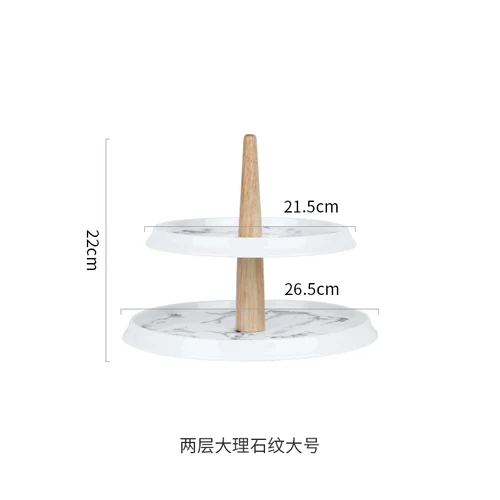 Полдень закуска к чаю стойки керамика Гранит 3 слоя Фруктовая тарелка гостиная домашняя многослойная торт десертный стол дисплей стенд - Цвет: E