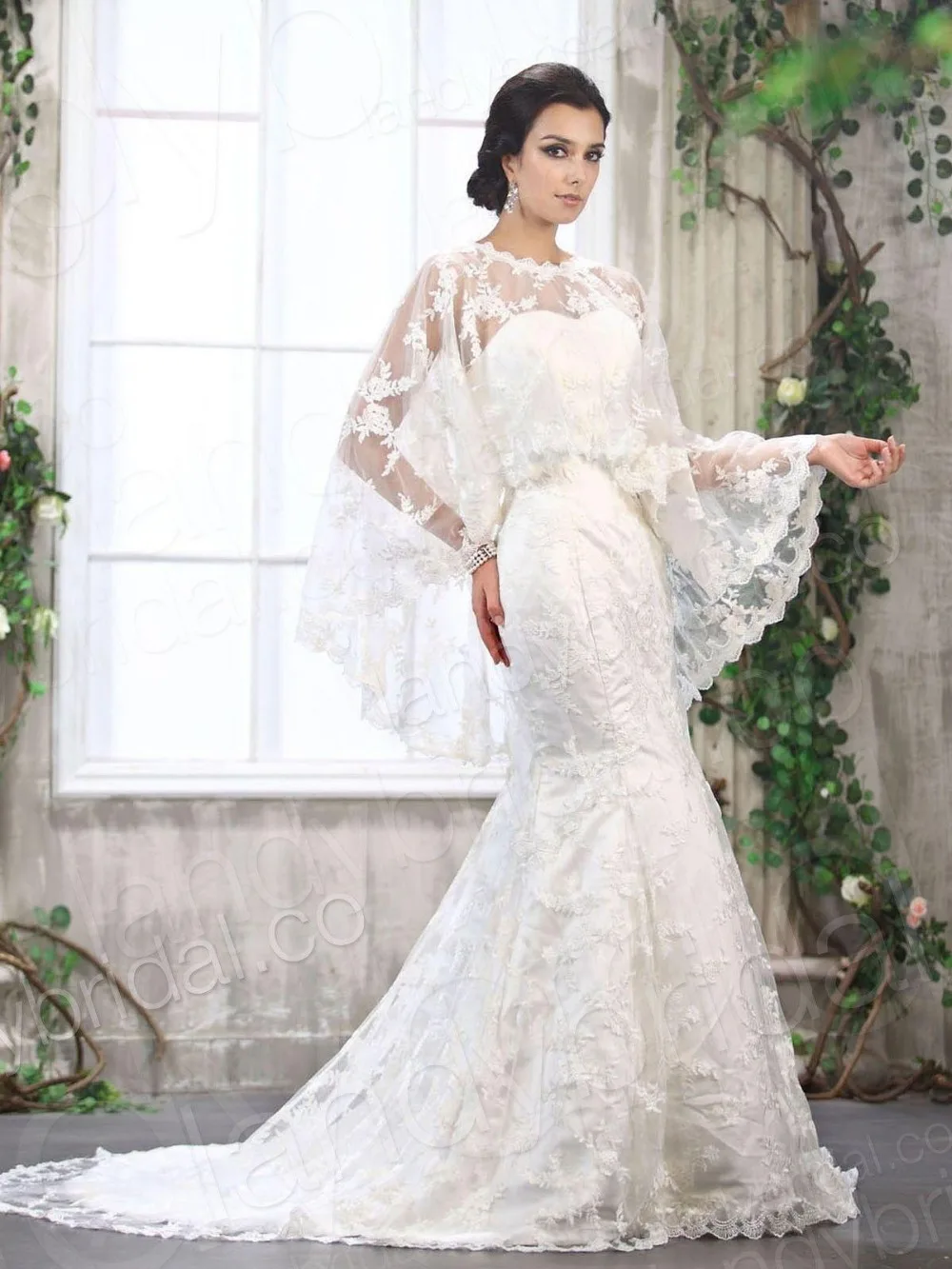 Panas Menjual Pengantin Renda Pernikahan Selendang Pernikahan