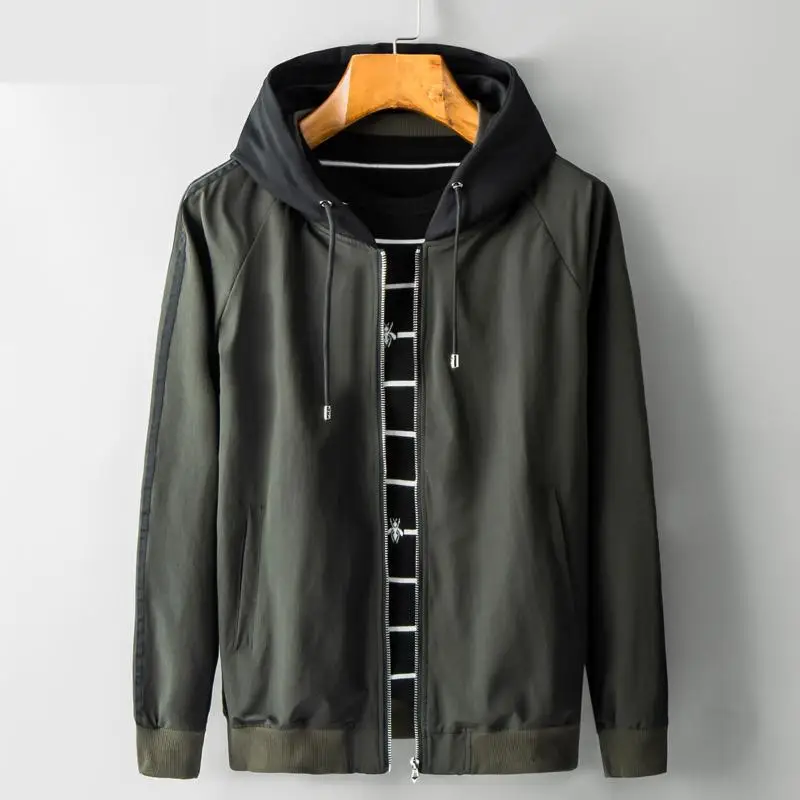 

2019 New arrival fashion Spring Men Jacket Thin Pure color Young Handsome Casual Loose overcoat mens size M L XL 2XL 3XL 4XL