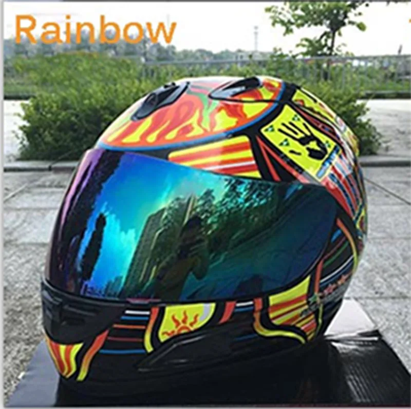 Шлем для скутера, шлемы, хищник, полный шлем для вождения, велосипедный шлем для мотокросса, профессиональный ралли, гоночный шлем, capacete casque - Цвет: rainbow