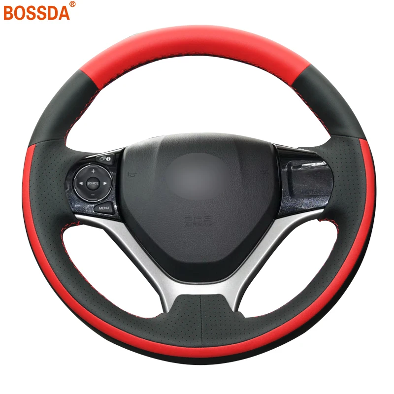 BOSSDA Синтетическая кожа новый 5D флэш Руль Обложка для HONDA CIVIC 9 индивидуальный