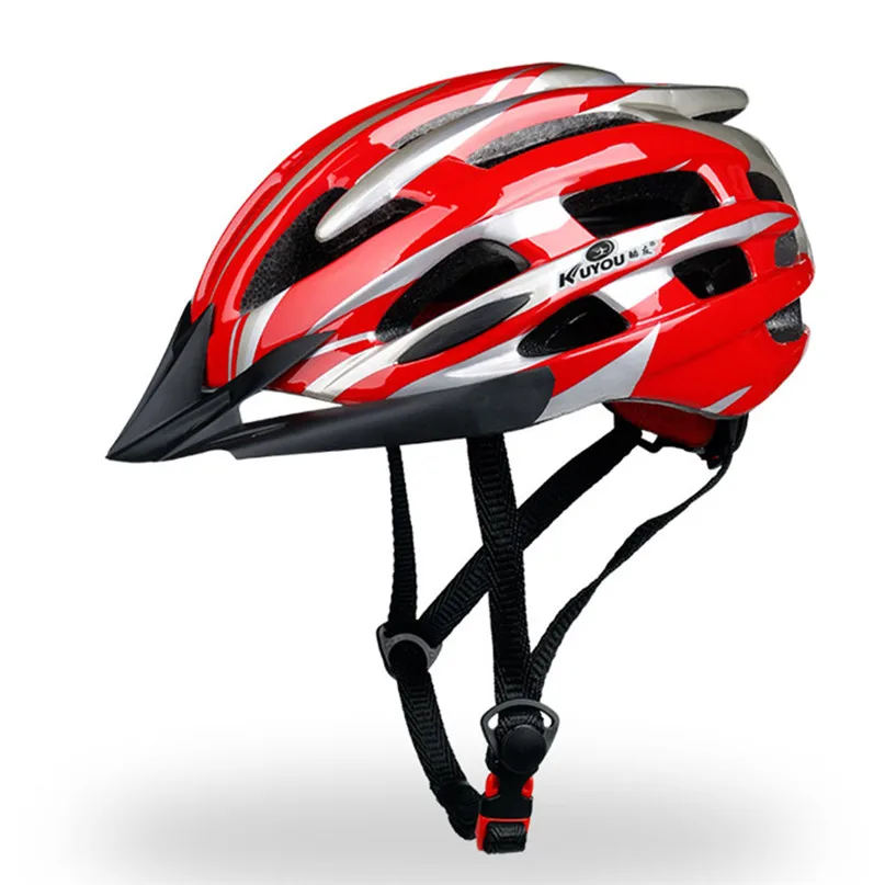 Ультра-светильник, велосипедный шлем, регулируемые велосипедные шлемы высокой плотности, EPS 21, дизайн с отверстиями для ветра, светильник, размер 57-61# 2a# F - Цвет: Красный