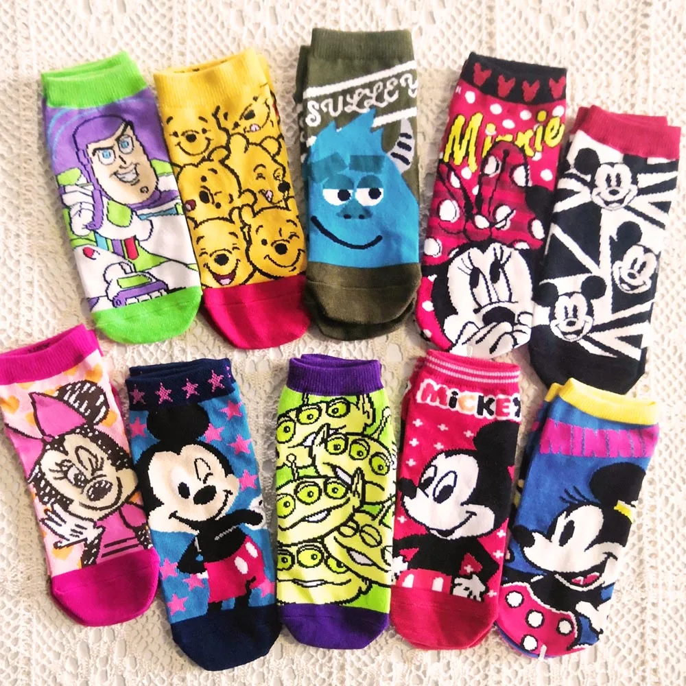 

women harajuku kawaii cute socks cartoon socks Cotton mix 10 pairs/lot wholesale