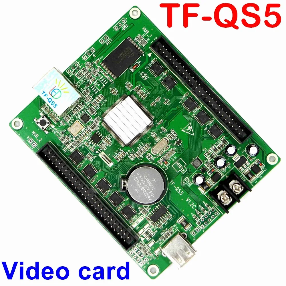 

Free ship TF-QS5 USB and network full color asynchronous display control card 320*128 pixel led controller for rgb P10,p4,p5,p3