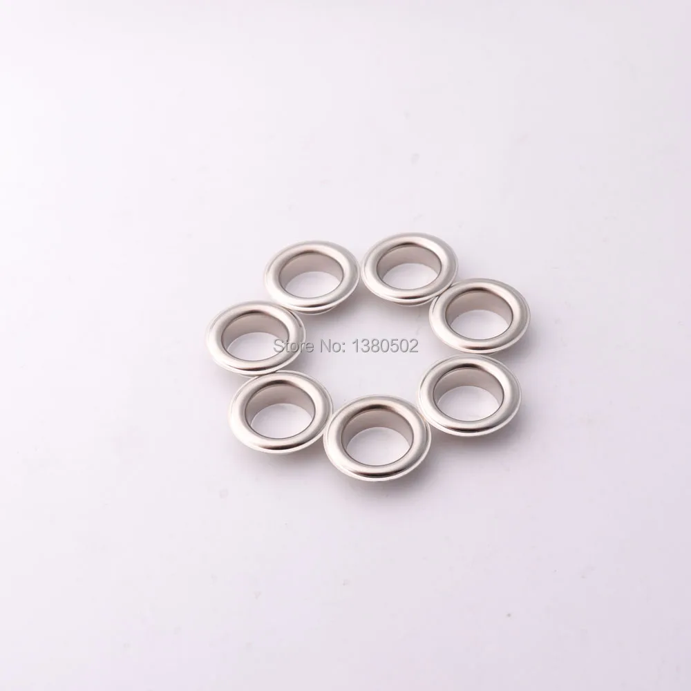 100pcs/lot Nickel Color 12/10mm Metal Eyelets Bag Garment Leather Craft