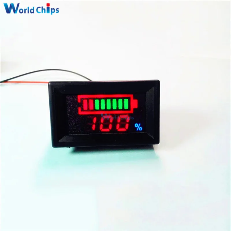 

6-12V ACID Lead Battery Indicator Battery Capacity LED Tester Voltmeter Charge Level Indicator Lead-acid For Arduino