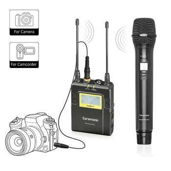 

Wireless Handheld Microphone for DSLR Camera,Saramonic UWMIC9 UHF Interview Microphone System with Handheld Mic and Receiver