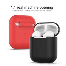 Мягкий силиконовый чехол для Apple Airpods2 противоударный чехол для Apple AirPods 2 утолщение кожухи головных телефонов Air Pods2 защитный чехол